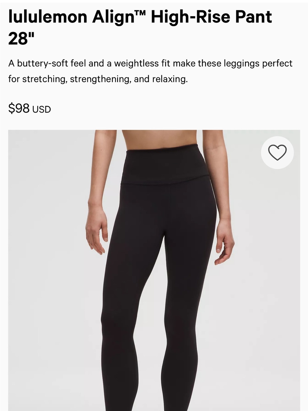 lululemon athletica Align™ High-Rise Kids Legging - Black